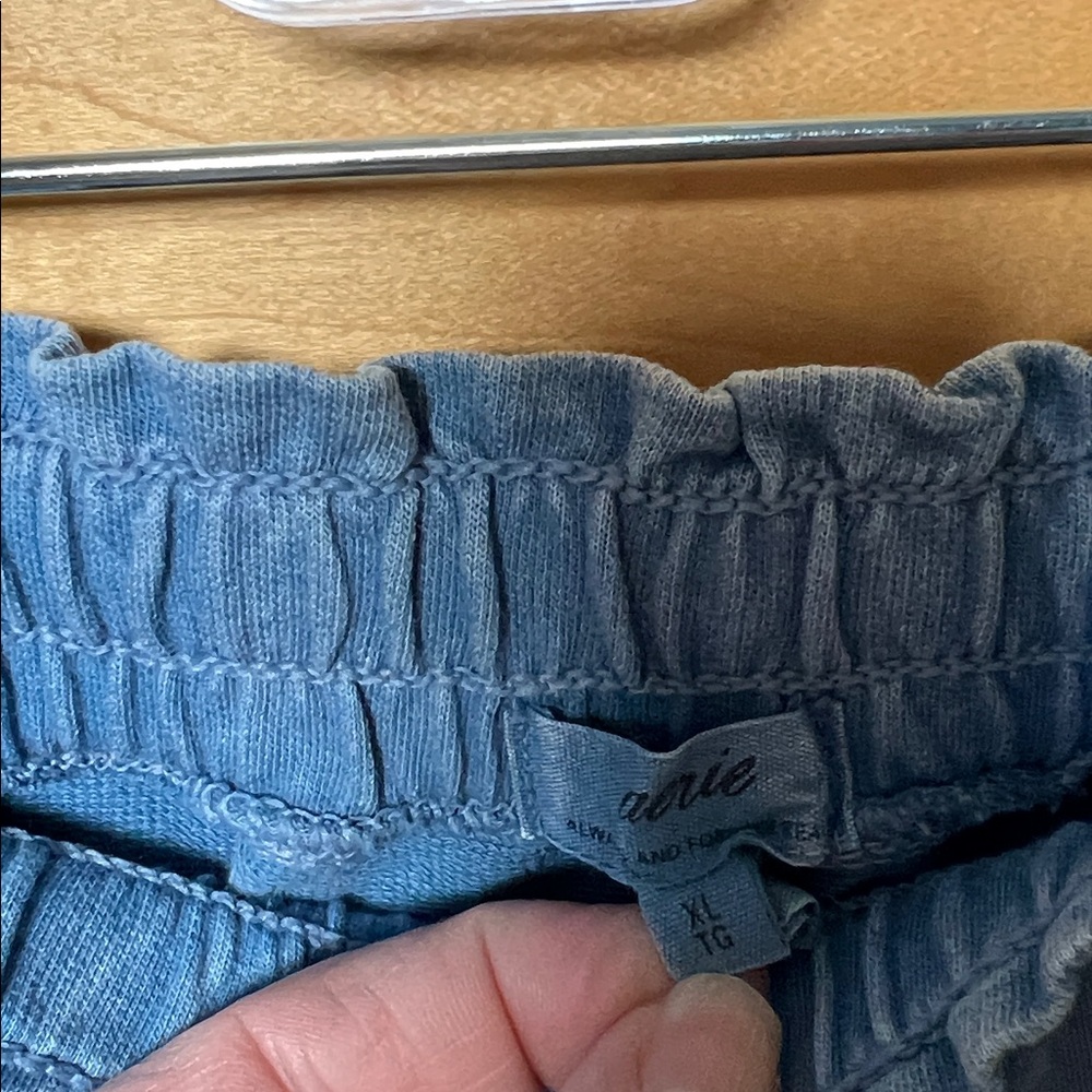 aerie Light Blue Elastic-Waist Lounge Pants Barrel leg - Picture 2 of 4